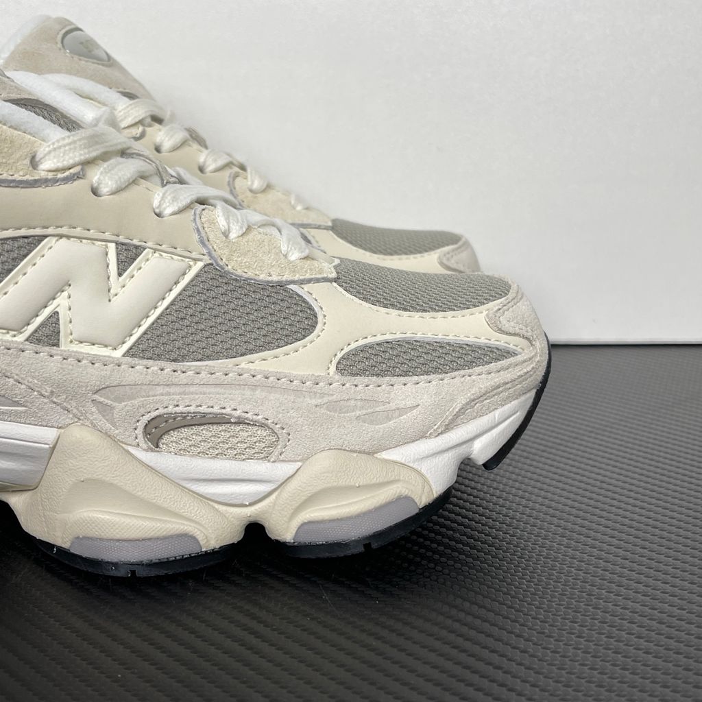 New Balance 9060 U90609OG Grey White Sneakers with Suede Mesh Upper and Chunky Running-Inspired Sole