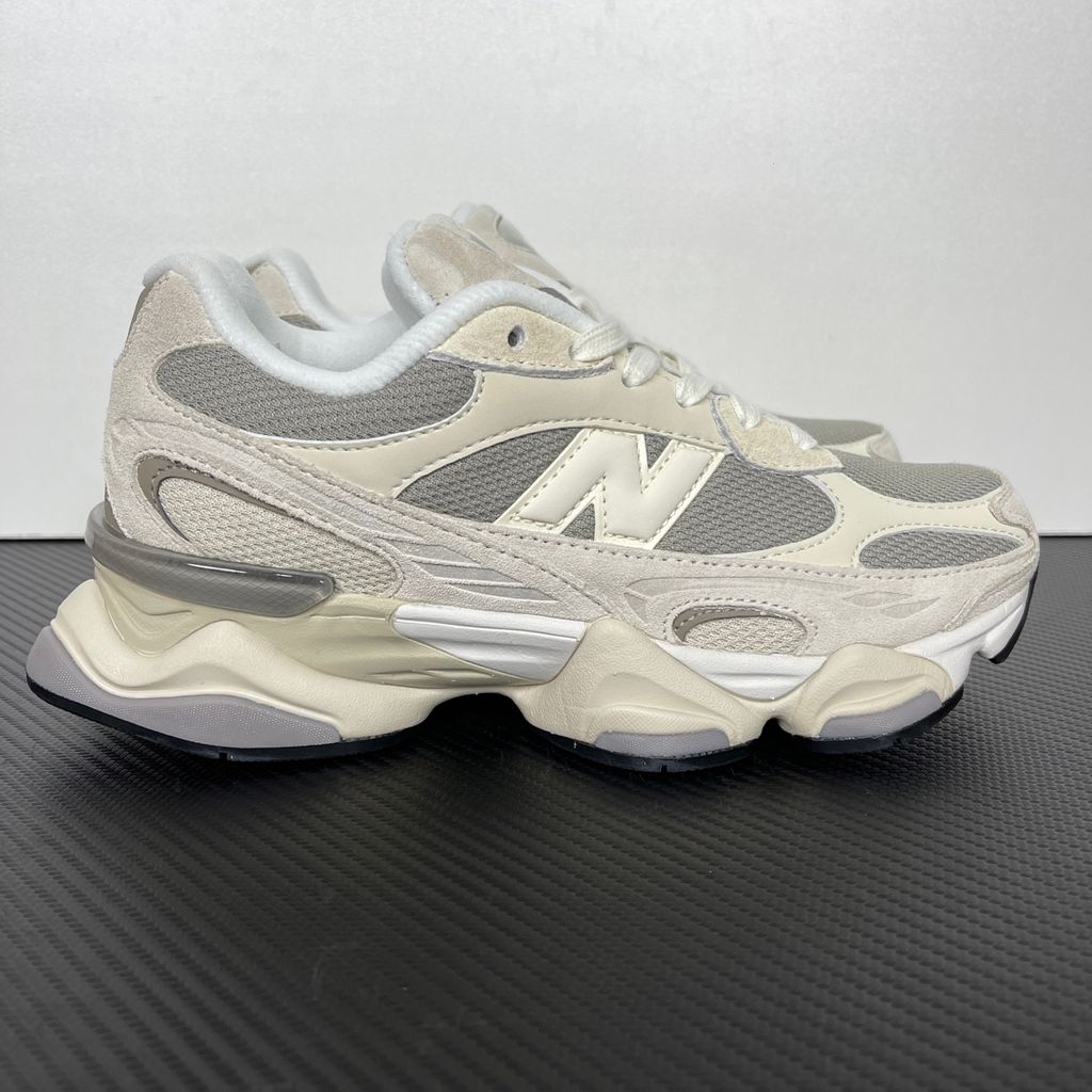 New Balance 9060 U90609OG Grey White Sneakers with Suede Mesh Upper and Chunky Running-Inspired Sole