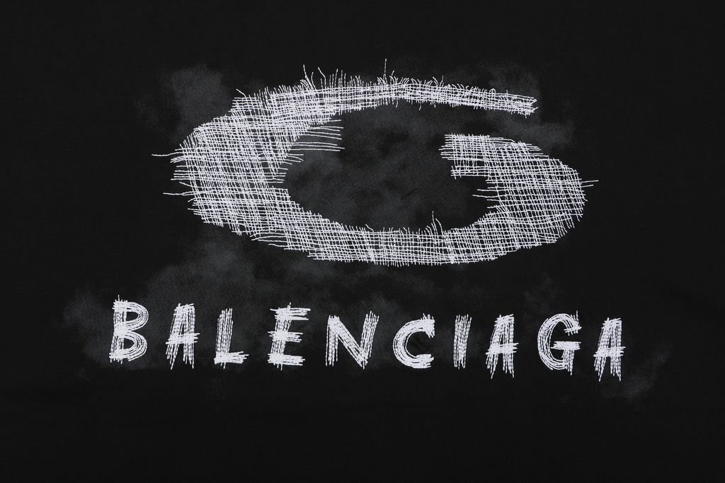 Balenciaga smoke ring letter long sleeve T-shirt 230g combed cotton custom dyed relaxed fit ribbed crew neck washed streetwear tee sizes S-XL