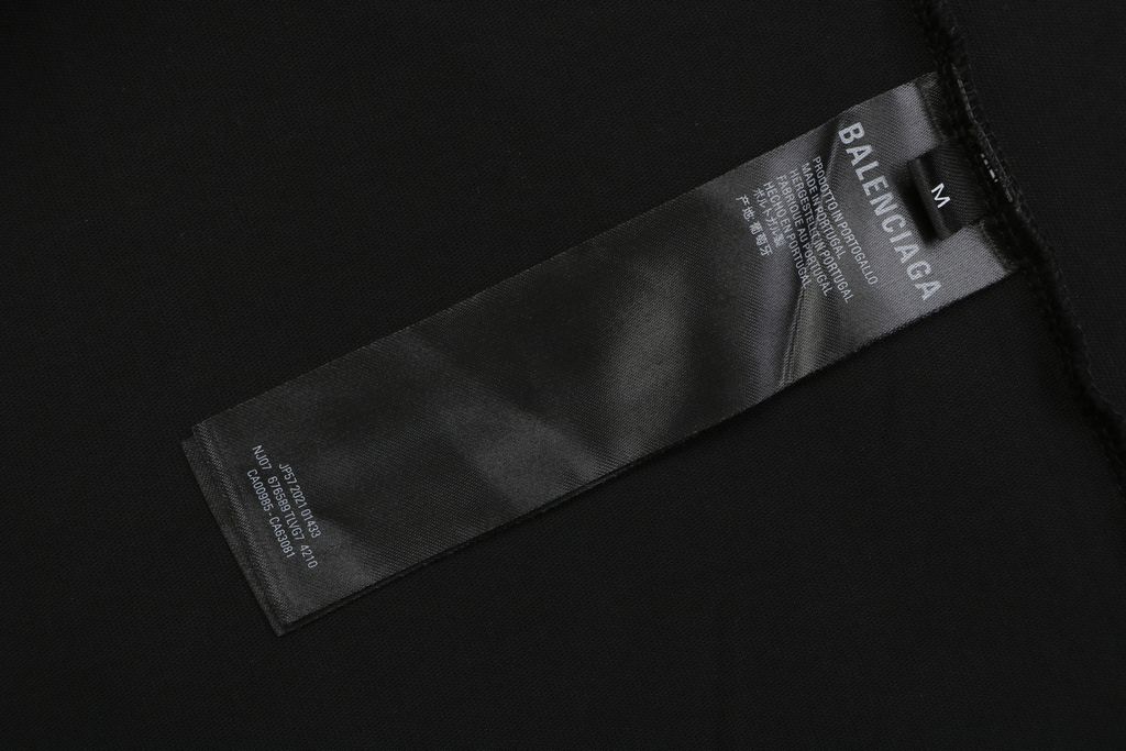 Balenciaga smoke ring letter long sleeve T-shirt 230g combed cotton custom dyed relaxed fit ribbed crew neck washed streetwear tee sizes S-XL