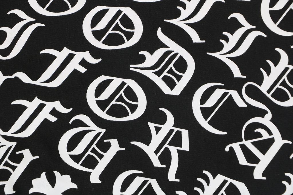 Chrome Hearts Gothic cross Sanskrit multi row print zip hoodie 420-500g heavyweight cotton fleece sword head zipper relaxed drop shoulder streetwear jacket sizes S-XL