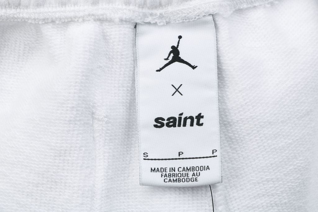 Saint Michael Jordan Wings Jumpman graphic pants white moisture wicking breathable streetwear trousers protected print custom details sizes S-XL