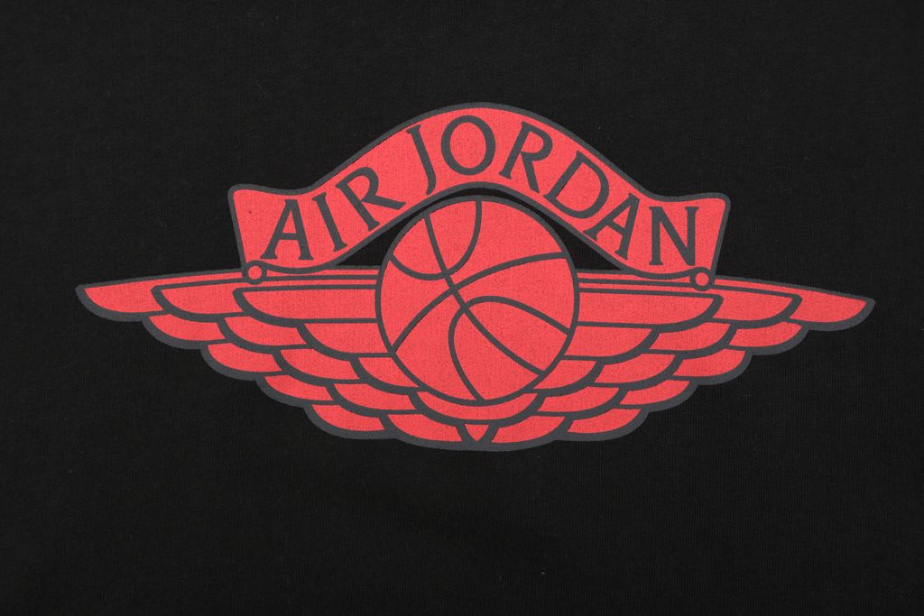 Saint Michael Jordan Wings Jumpman graphic hoodie black cropped boxy drop shoulder moisture wicking breathable streetwear pullover sizes S-XL