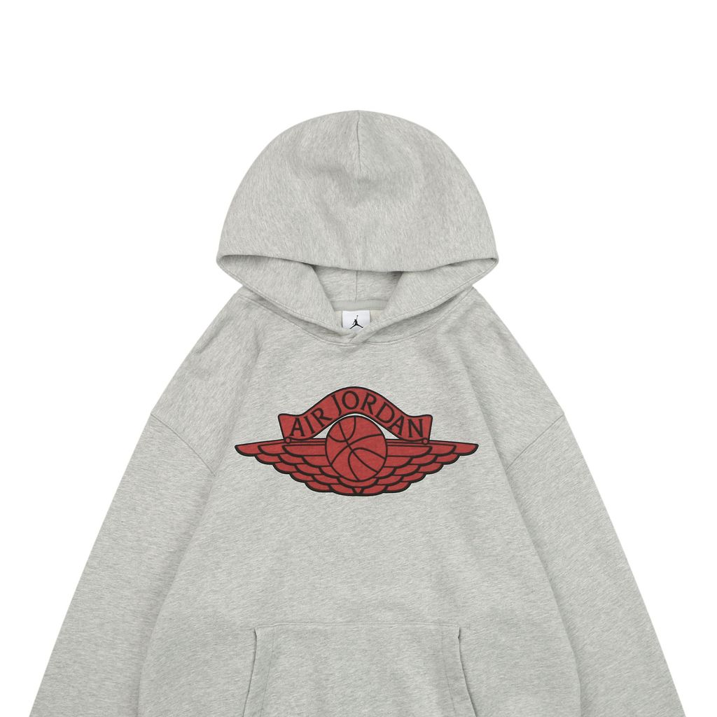 Saint Michael Jordan Wings Jumpman graphic hoodie grey cropped boxy drop shoulder moisture wicking breathable streetwear pullover sizes S-XL