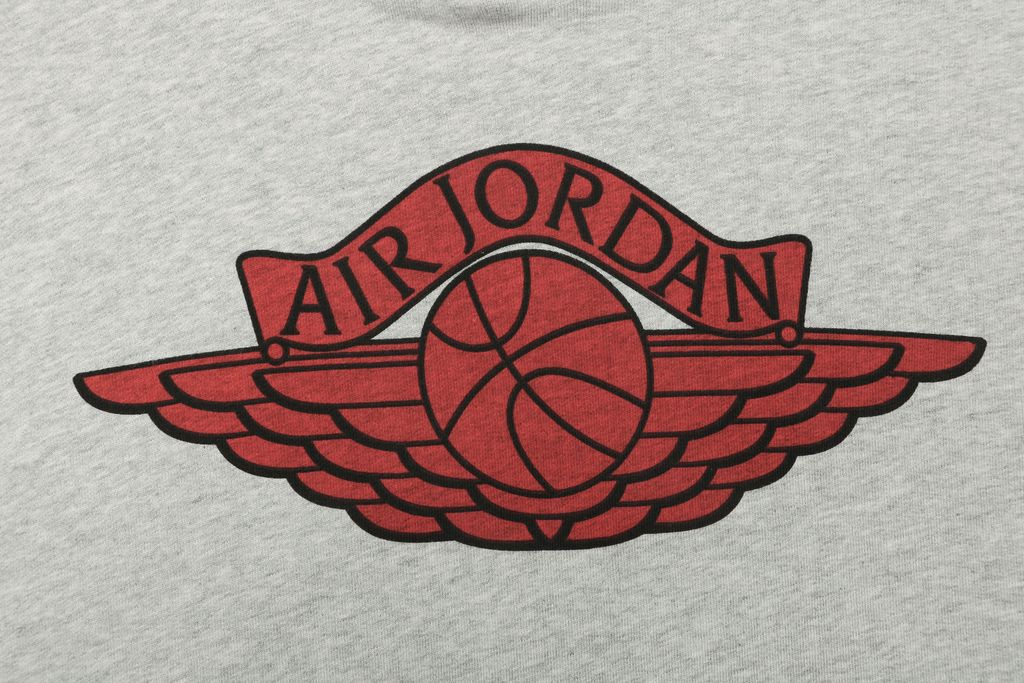 Saint Michael Jordan Wings Jumpman graphic hoodie grey cropped boxy drop shoulder moisture wicking breathable streetwear pullover sizes S-XL