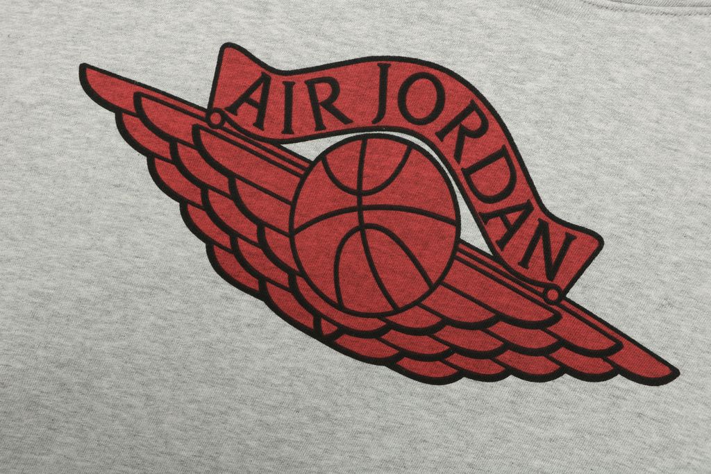 Saint Michael Jordan Wings Jumpman graphic hoodie grey cropped boxy drop shoulder moisture wicking breathable streetwear pullover sizes S-XL