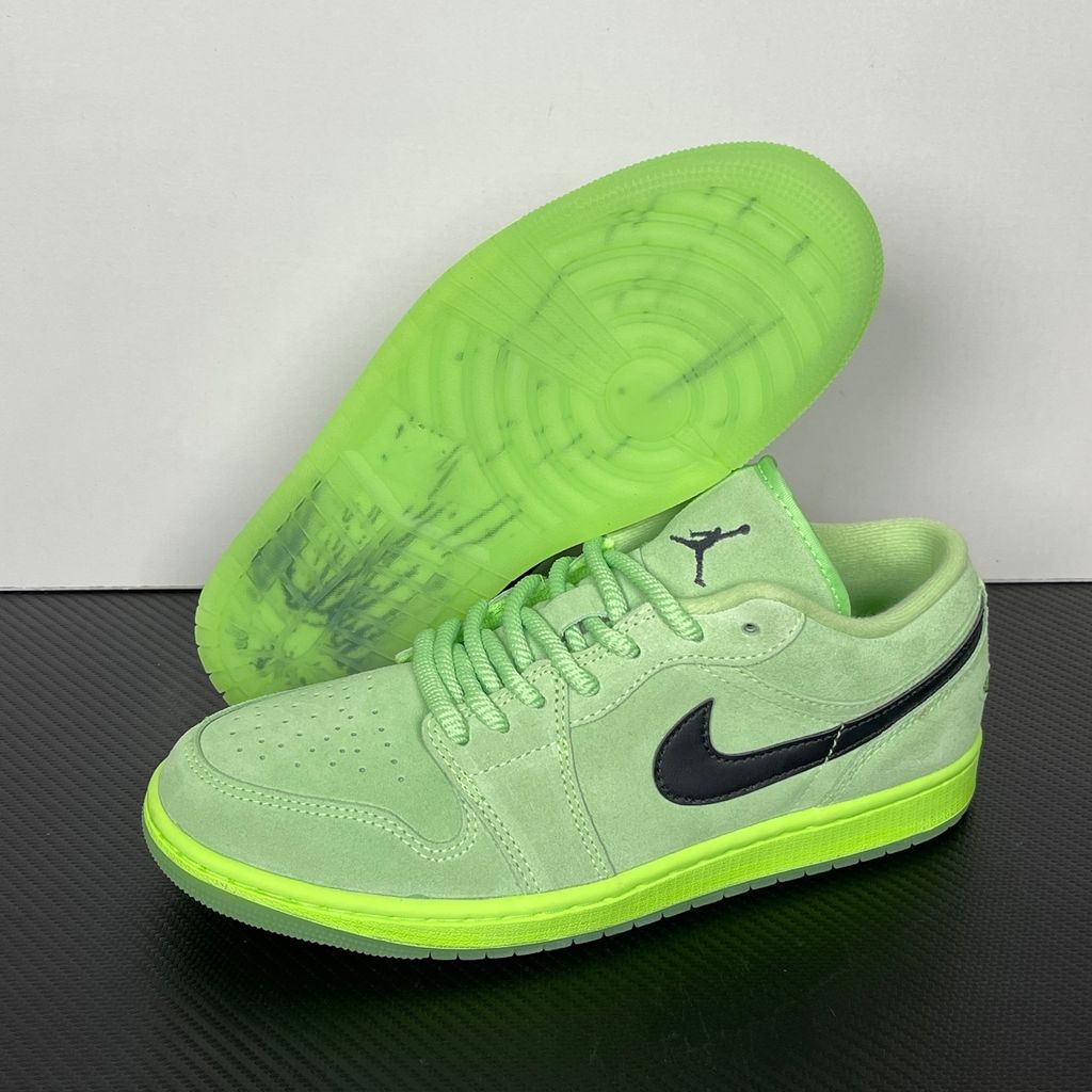 Air Jordan 1 Low SE IV6501-337 Lime Blast Anthracite Green Sneakers