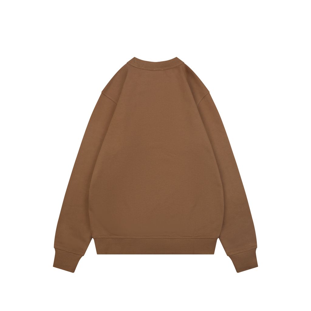 Burberry check Equestrian Knight embroidered crew neck sweatshirt 400g combed cotton dimensional embroidery double washed relaxed fit streetwear pullover sizes S-XL