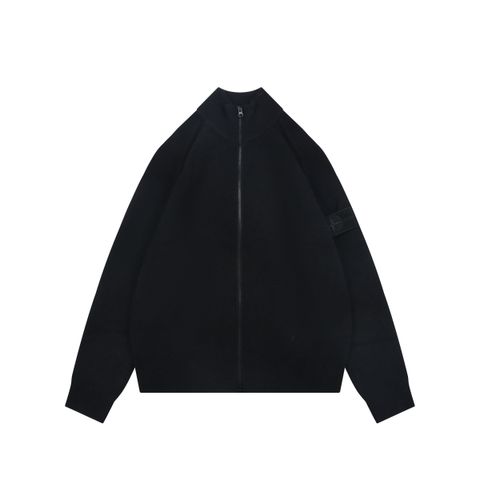 Stone Island Black Badge high neck fleece knit jacket custom Arctic fleece soft warm breathable stretch abrasion resistant winter outdoor outerwear sizes S-XL