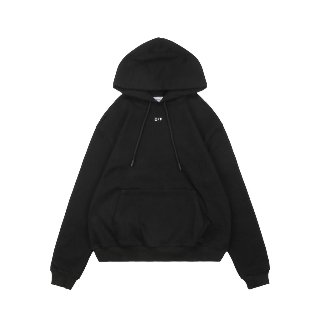 Off White Moon Anchor Arrow print hoodie 400g cotton French terry Mimaki digital print heat press cold peel color matched drawcord ribbing streetwear pullover sizes XS-L