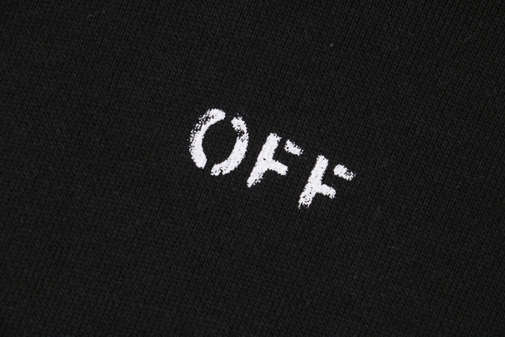 Off White Moon Anchor Arrow print hoodie 400g cotton French terry Mimaki digital print heat press cold peel color matched drawcord ribbing streetwear pullover sizes XS-L
