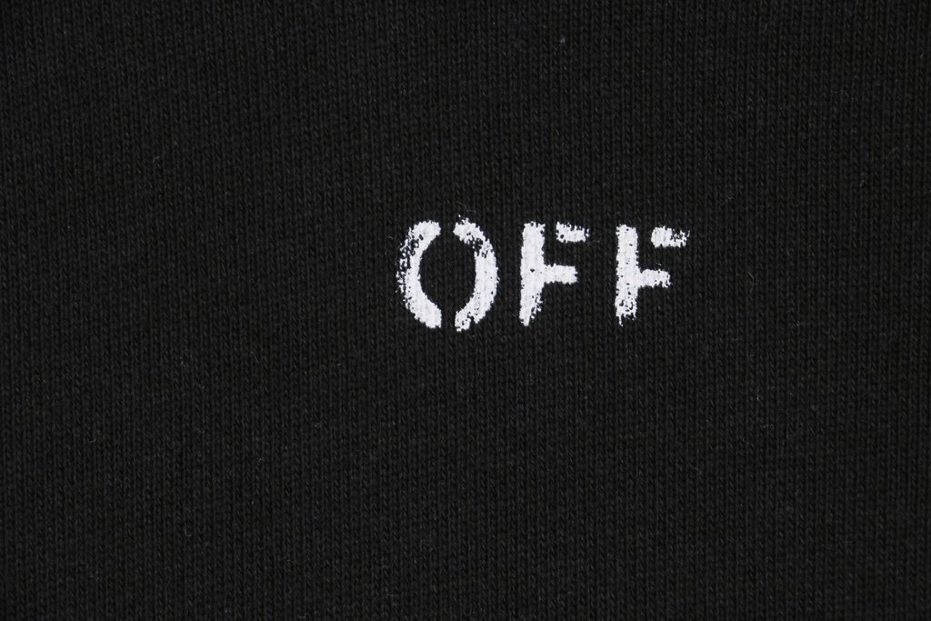 Off White Moon Anchor Arrow print hoodie 400g cotton French terry Mimaki digital print heat press cold peel color matched drawcord ribbing streetwear pullover sizes XS-L