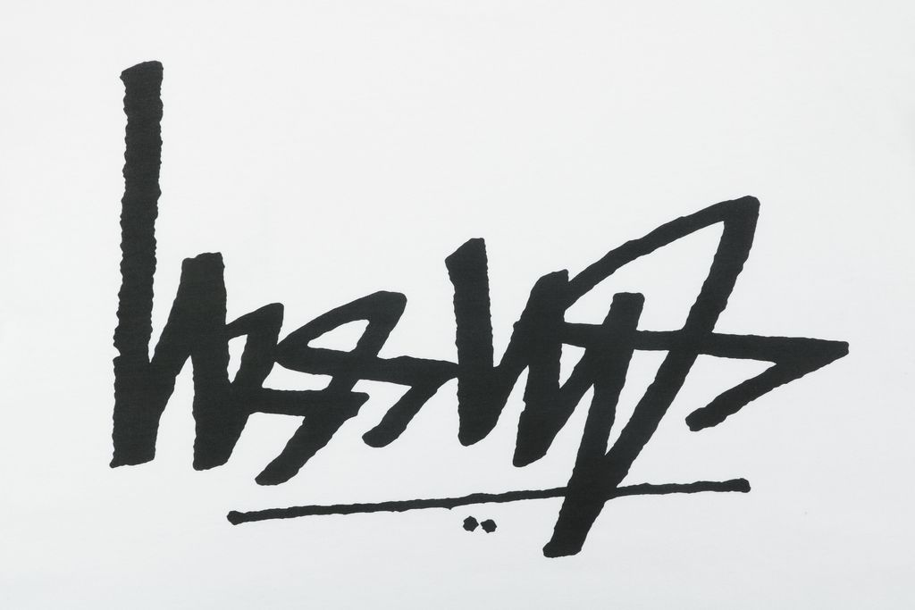 Stussy inverted graffiti letter print long sleeve T-shirt 230g combed cotton digital direct print 32 count rib crew neck relaxed fit streetwear tee sizes S-XL