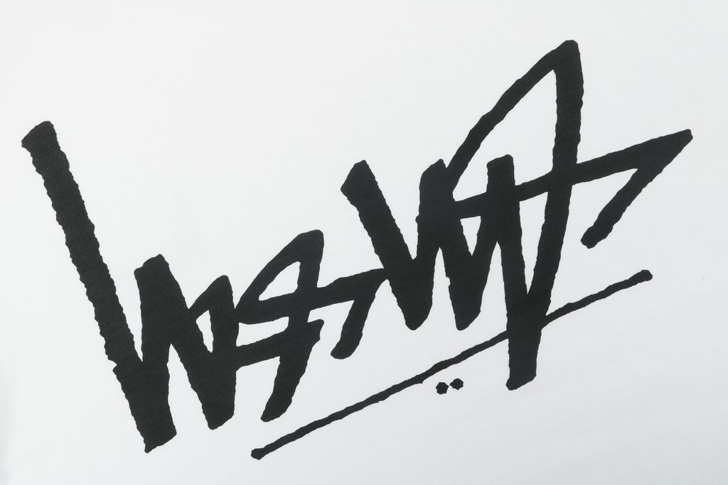 Stussy inverted graffiti letter print long sleeve T-shirt 230g combed cotton digital direct print 32 count rib crew neck relaxed fit streetwear tee sizes S-XL
