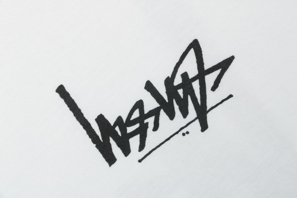 Stussy inverted graffiti letter print long sleeve T-shirt 230g combed cotton digital direct print 32 count rib crew neck relaxed fit streetwear tee sizes S-XL