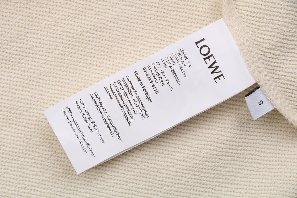 LOEWE two tone Anagram embroidered crew neck sweatshirt plush cotton fleece enzyme washed pullover precision embroidery streetwear sizes S-XL