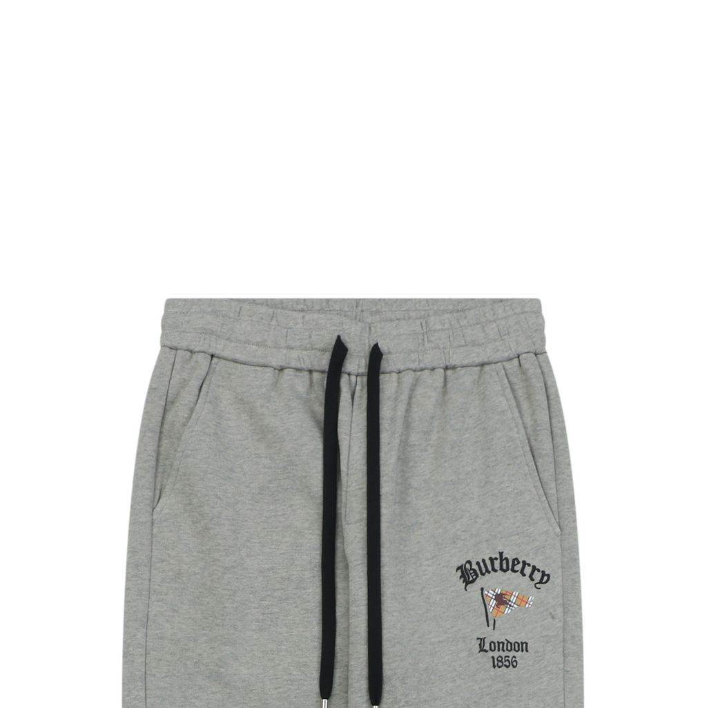 Burberry check flag print sweatpants 400g double ply French terry digital direct print relaxed heavyweight streetwear long pants sizes L-3XL