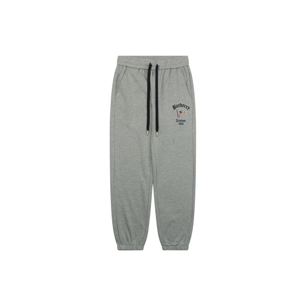 Burberry check flag print sweatpants 400g double ply French terry digital direct print relaxed heavyweight streetwear long pants sizes L-3XL