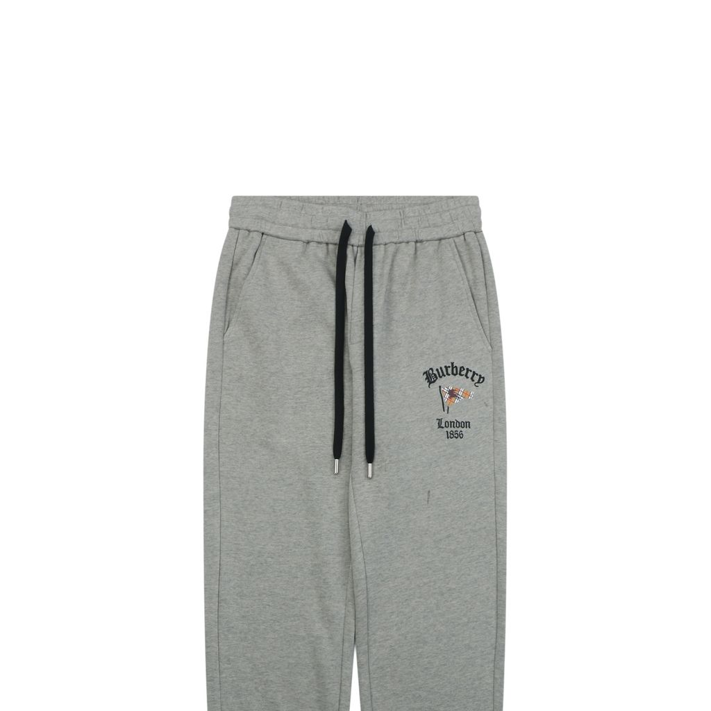 Burberry check flag print sweatpants 400g double ply French terry digital direct print relaxed heavyweight streetwear long pants sizes L-3XL