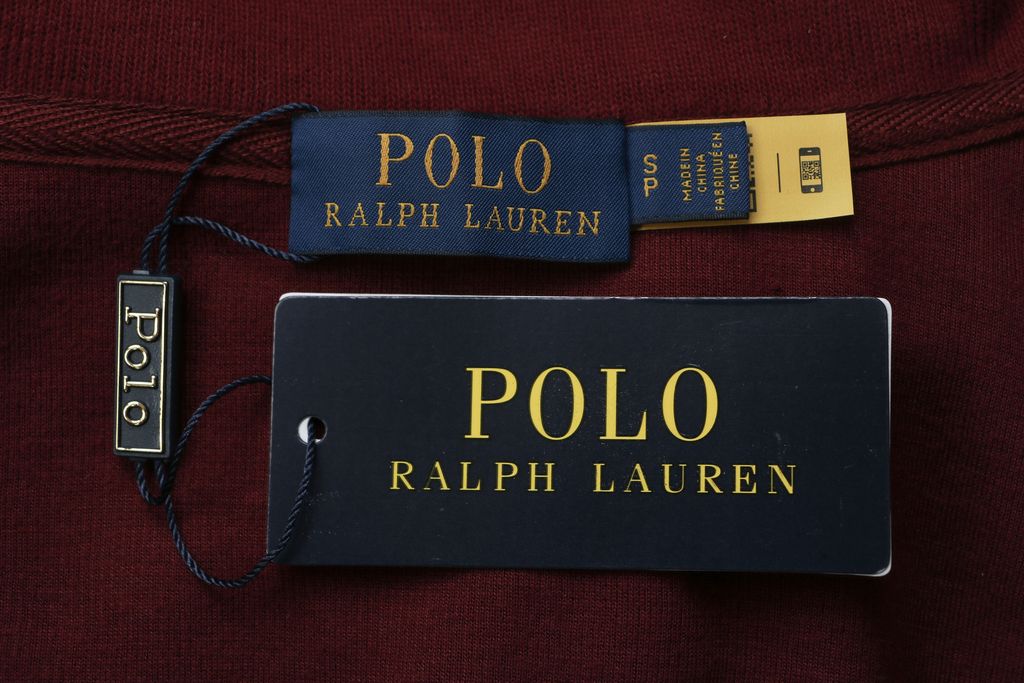 Ralph Lauren color Pony embroidered half zip sweatshirt red soft fleece feel fabric plaid twill collar trim precision embroidery pullover sizes S-XL