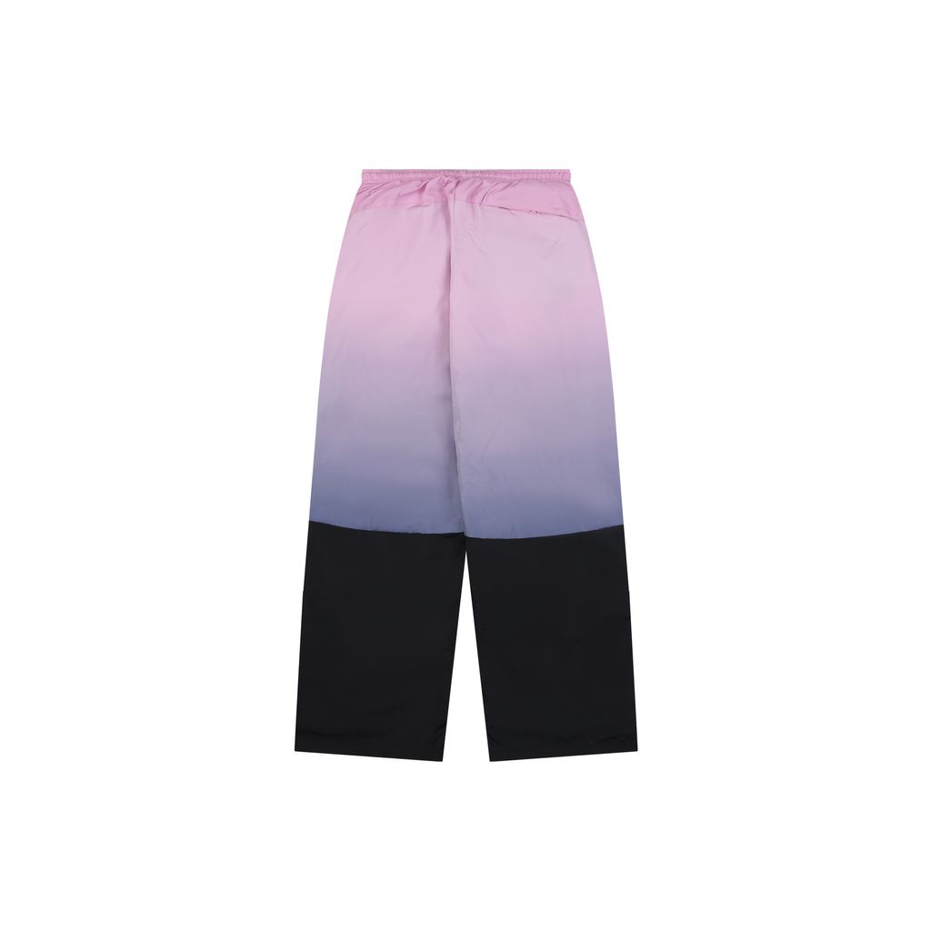 Supreme gradient track pants pink custom technical gradient fabric breathable mesh lining micro wrinkle texture multi panel unisex sports pants sizes S-XL