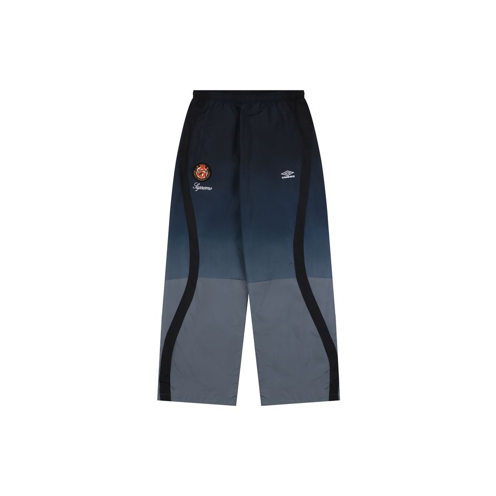 Supreme gradient track pants black custom technical gradient fabric breathable mesh lining micro wrinkle texture multi panel unisex sports pants sizes S-XL