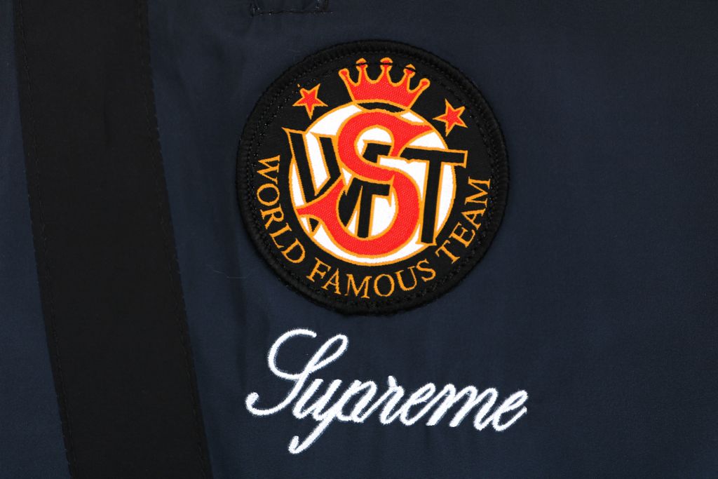 Supreme gradient track pants black custom technical gradient fabric breathable mesh lining micro wrinkle texture multi panel unisex sports pants sizes S-XL