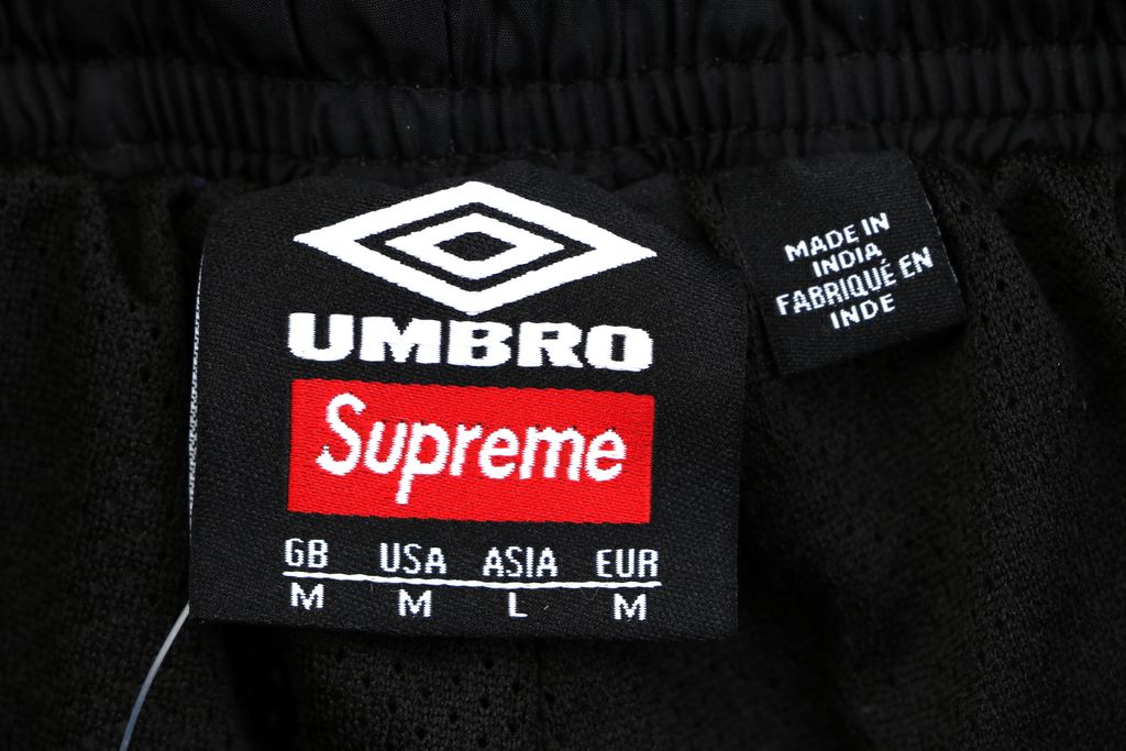 Supreme gradient track pants black custom technical gradient fabric breathable mesh lining micro wrinkle texture multi panel unisex sports pants sizes S-XL