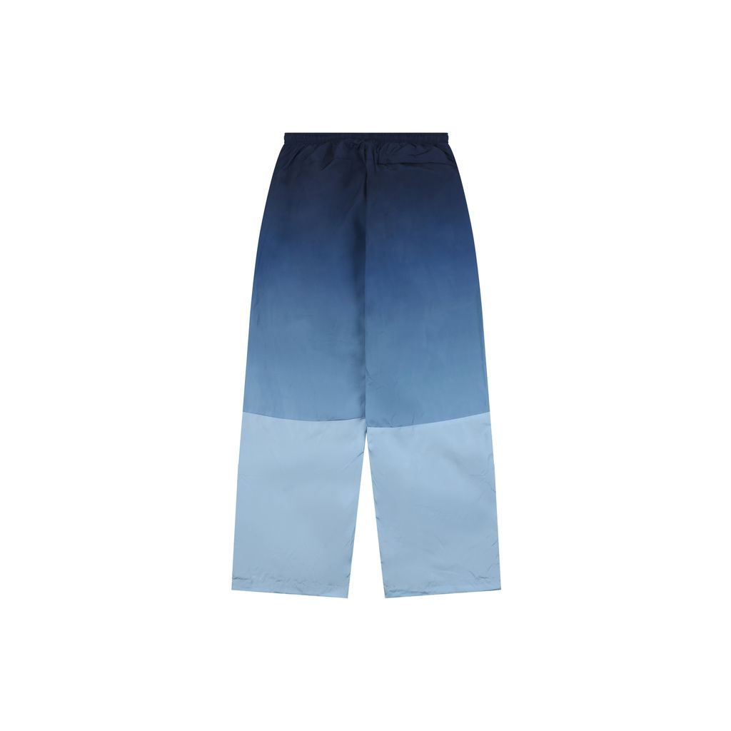 Supreme gradient track pants blue custom technical gradient fabric breathable mesh lining micro wrinkle texture multi panel unisex sports pants sizes S-XL