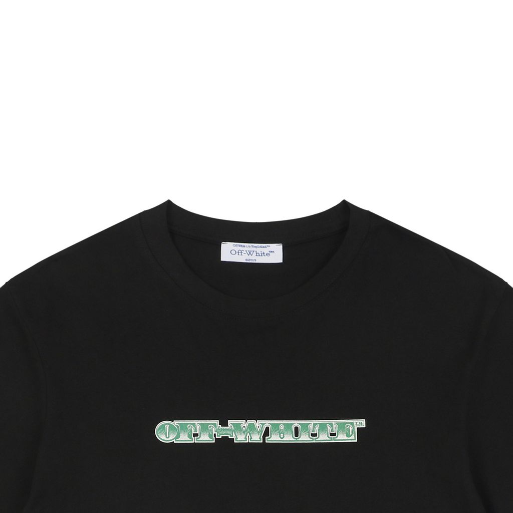 Off-White 25SS Dollar Arrow print T-shirt 280g custom dyed fabric vintage washed Mimaki heat transfer print relaxed unisex short sleeve tee sizes XS-L