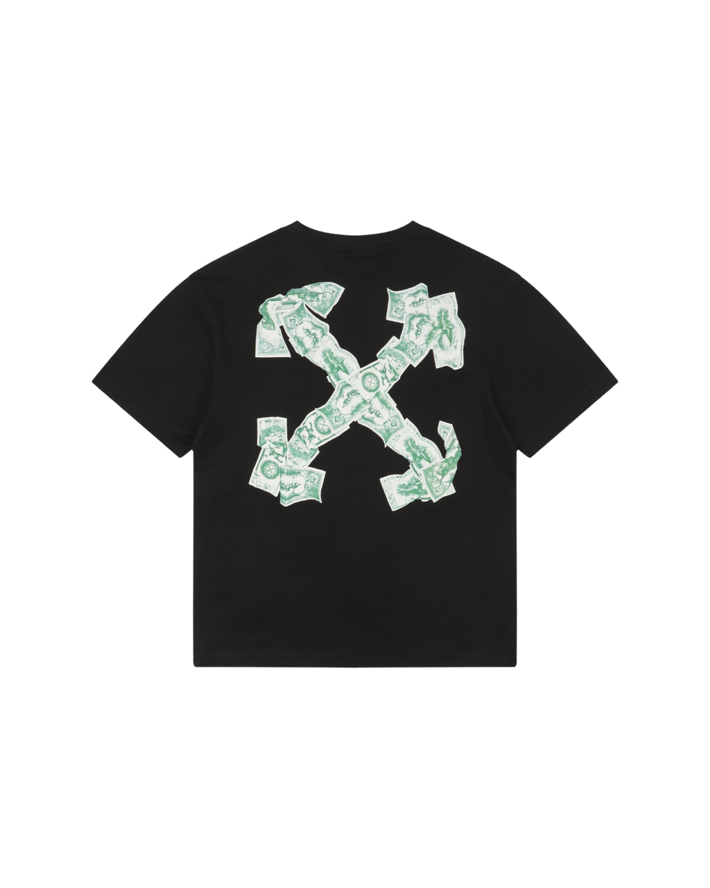 Off-White 25SS Dollar Arrow print T-shirt 280g custom dyed fabric vintage washed Mimaki heat transfer print relaxed unisex short sleeve tee sizes XS-L