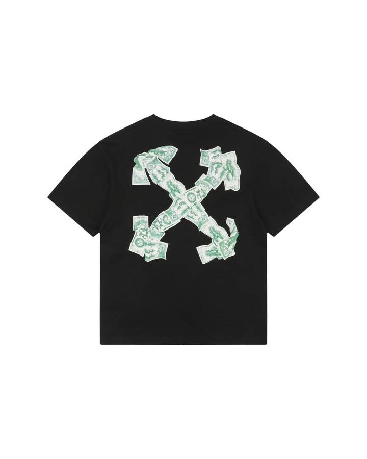 Off-White 25SS Dollar Arrow print T-shirt 280g custom dyed fabric vintage washed Mimaki heat transfer print relaxed unisex short sleeve tee sizes XS-L