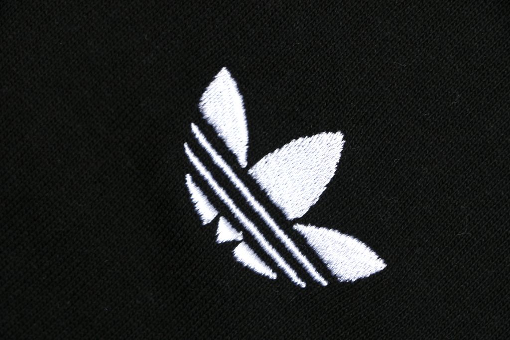 adidas KE3576 Trefoil embroidered long sleeve polo shirt heavyweight 100 percent combed cotton contrast design tri color chest logo relaxed unisex top sizes S-XL