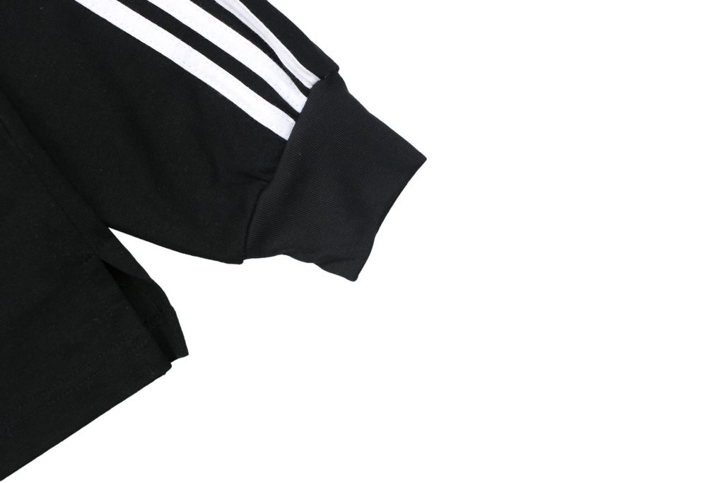 adidas KE3576 Trefoil embroidered long sleeve polo shirt heavyweight 100 percent combed cotton contrast design tri color chest logo relaxed unisex top sizes S-XL