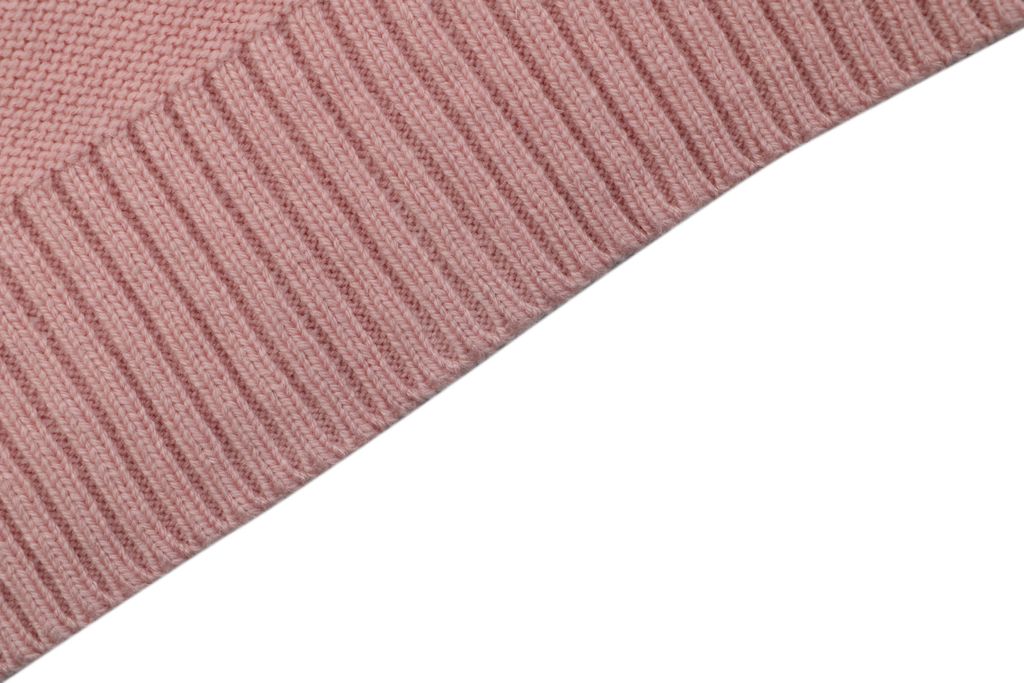 Louis Vuitton Monogram leather patch crew neck sweater pink 100 percent cotton knit embossed cowhide rear neck patch garment washed pullover sizes S-XL