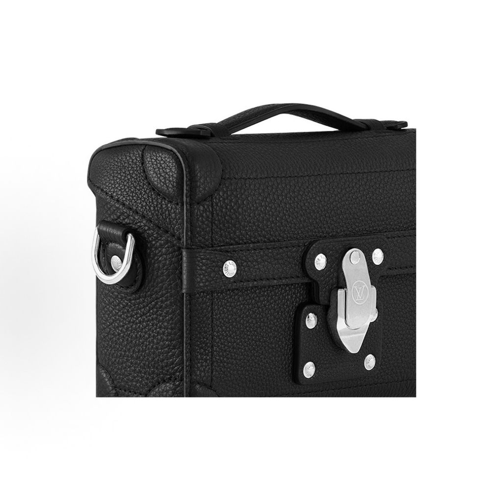 Louis Vuitton M11516 Soul Trunk messenger bag black Colorado leather removable adjustable shoulder strap crossbody bag mens 20 x 7 x 14 cm