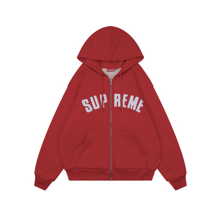 Supreme 24 applique embroidered letter hooded jacket red white heavyweight waffle knit thermal soft interior moisture management quick dry unisex hoodie sizes S-XL