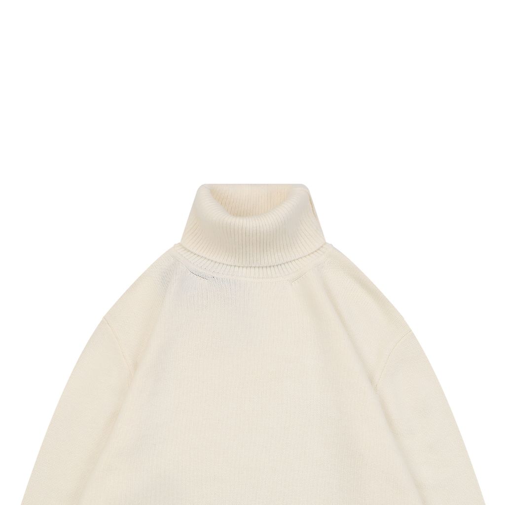 Louis Vuitton pocket leather patch high neck sweater 100 percent cotton knit soft lambskin printed logo detail garment washed knit pullover sizes S-XL