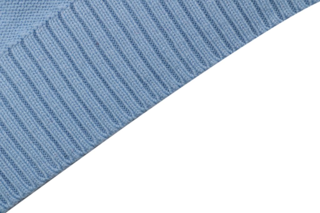 Louis Vuitton pocket leather patch high neck sweater blue 100 percent cotton knit soft lambskin printed logo detail garment washed pullover sizes S-XL
