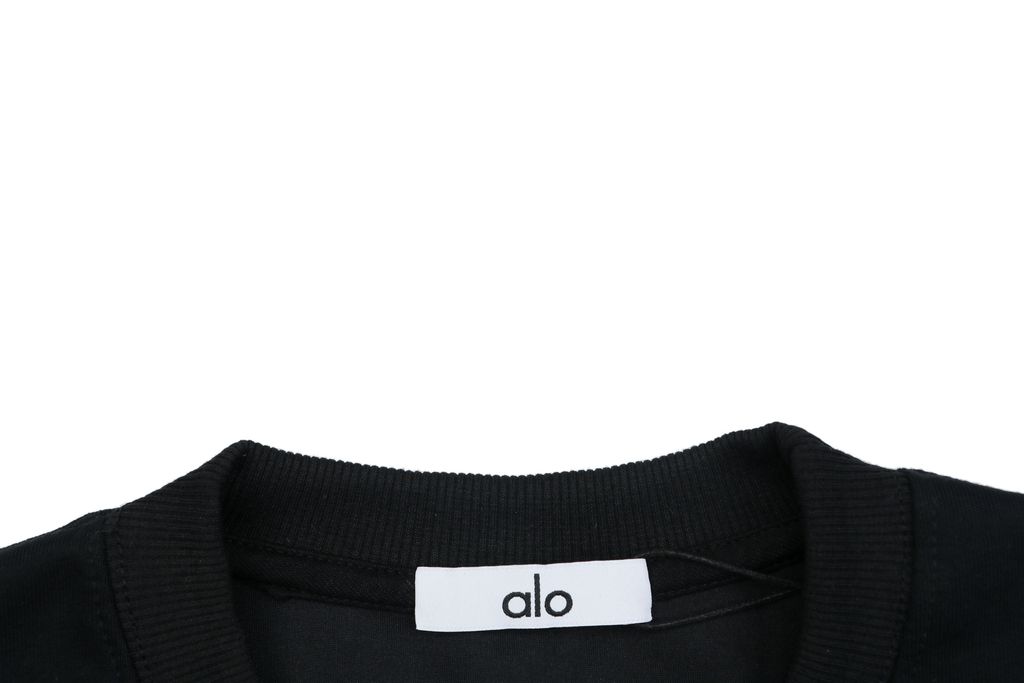 Alo puzzle letter print crew neck sweatshirt 400g double ply French terry digital direct print double washed relaxed fit sizes XS-L