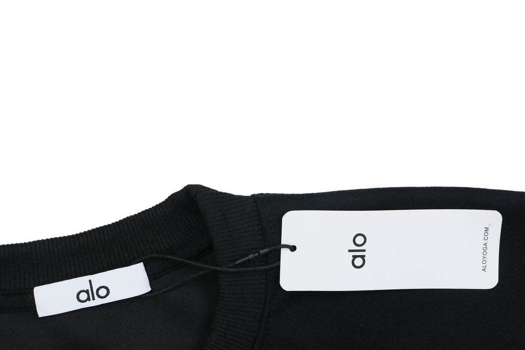 Alo puzzle letter print crew neck sweatshirt 400g double ply French terry digital direct print double washed relaxed fit sizes XS-L