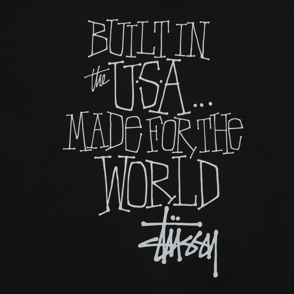 Stussy brand manifesto print long sleeve T-shirt 230g combed cotton digital direct print double washed relaxed fit graphic tee sizes S-XL
