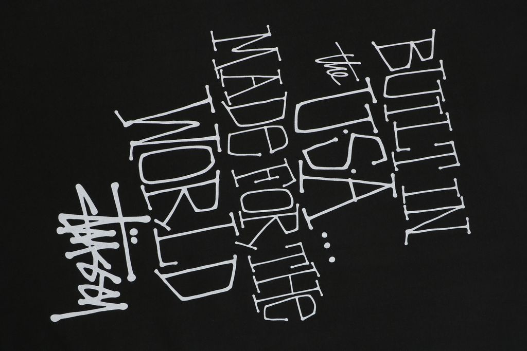 Stussy brand manifesto print long sleeve T-shirt 230g combed cotton digital direct print double washed relaxed fit graphic tee sizes S-XL