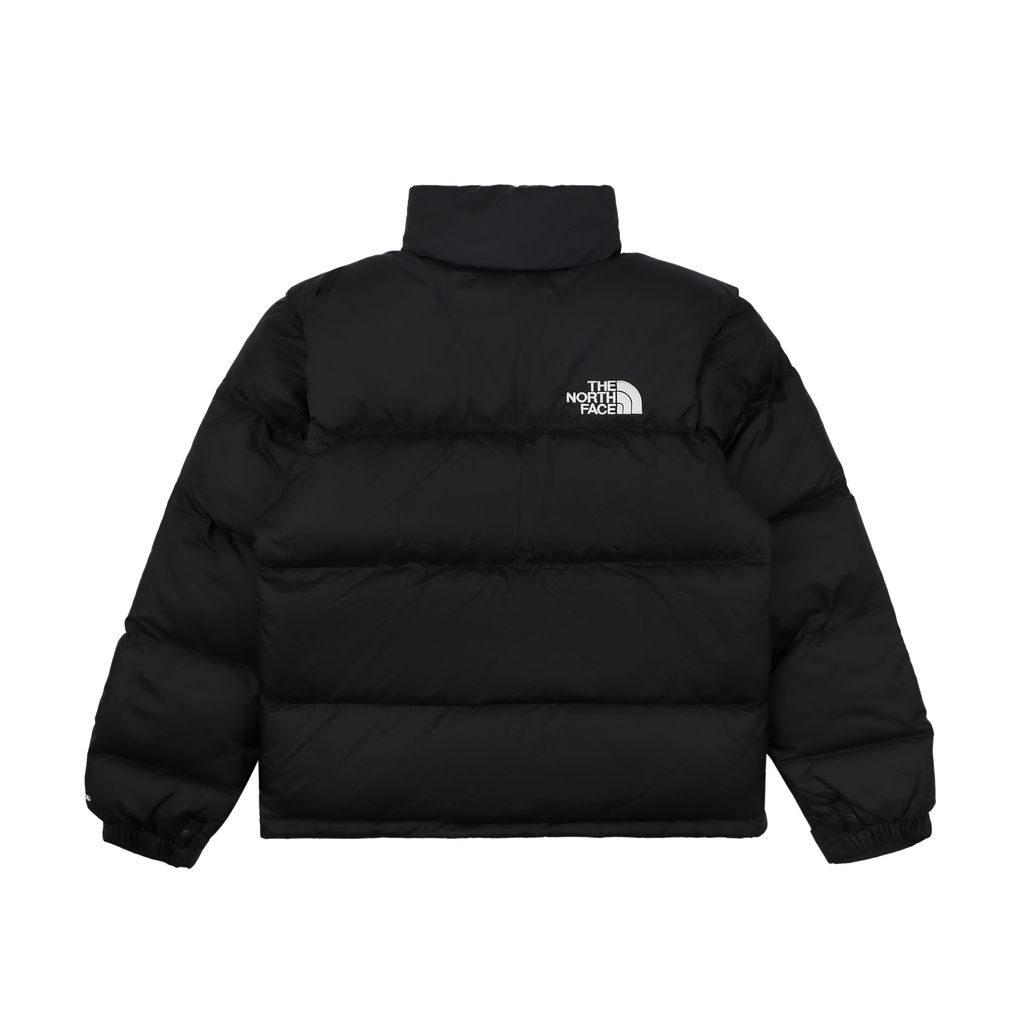 The North Face 1996 700 fill down jacket black 40D nylon water repellent wind resistant puffer 350g down fill YKK zipper sizes XS-XXL
