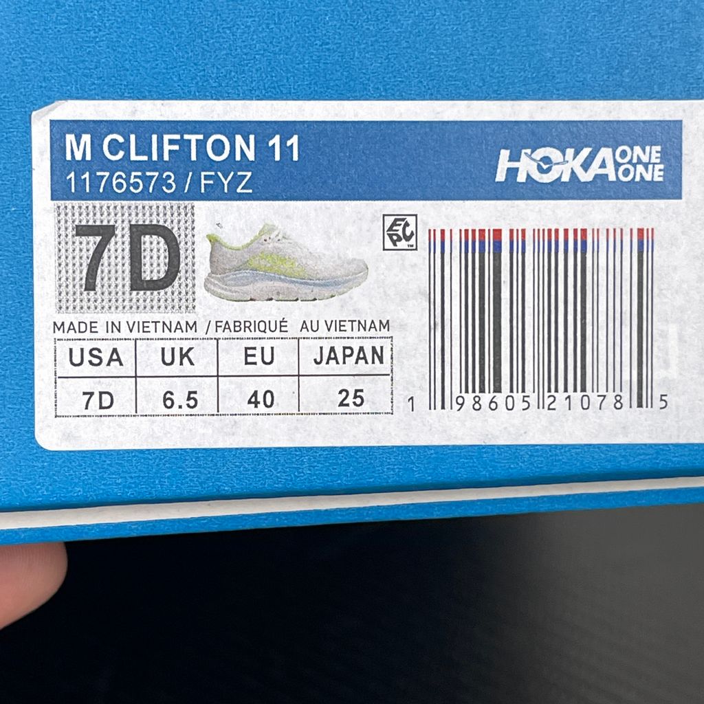 HOKA Clifton 11 1176573-FYZ Frost Neon Yuzu Shoes