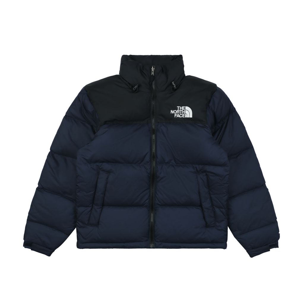 The North Face 1996 700 fill down jacket navy 40D nylon water repellent wind resistant puffer 350g down fill YKK zipper sizes XS-XXL