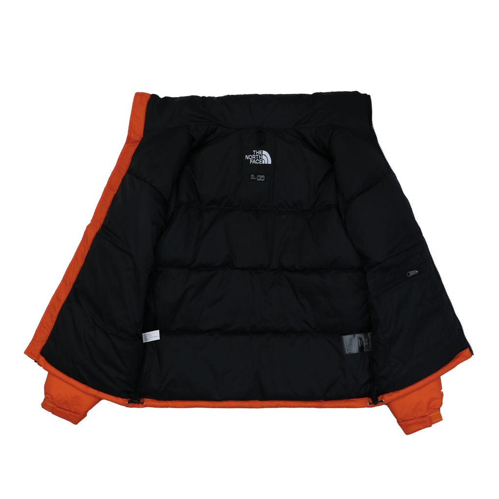 The North Face 1996 700 fill down jacket orange 40D nylon water repellent wind resistant puffer 350g down fill YKK zipper sizes XS-XXL