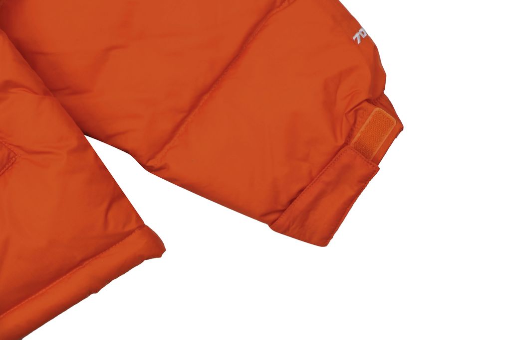 The North Face 1996 700 fill down jacket orange 40D nylon water repellent wind resistant puffer 350g down fill YKK zipper sizes XS-XXL