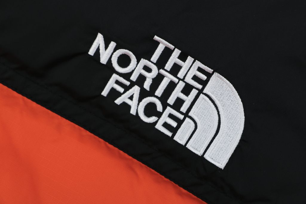 The North Face 1996 700 fill down jacket orange 40D nylon water repellent wind resistant puffer 350g down fill YKK zipper sizes XS-XXL