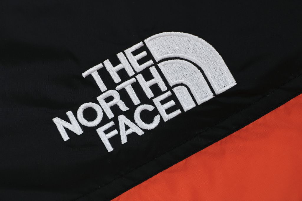 The North Face 1996 700 fill down jacket orange 40D nylon water repellent wind resistant puffer 350g down fill YKK zipper sizes XS-XXL